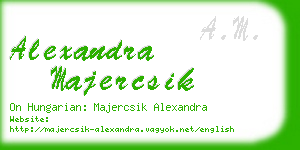alexandra majercsik business card